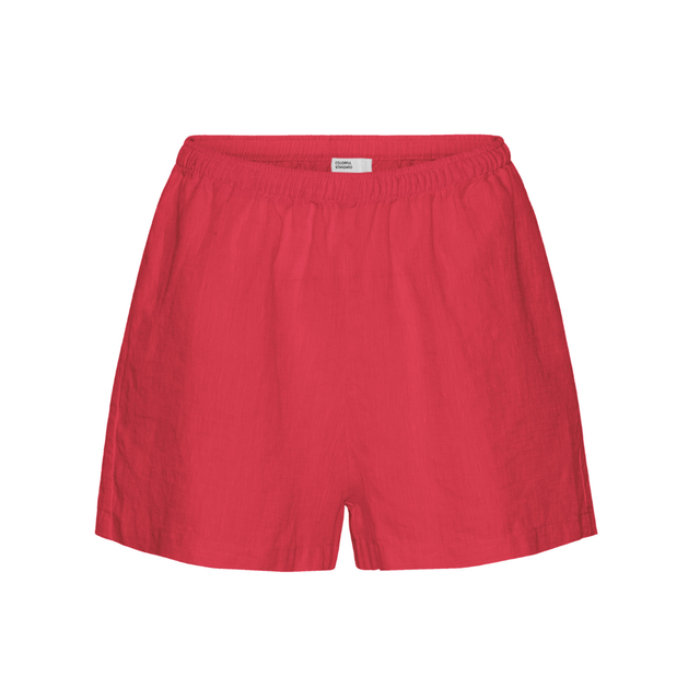 Colorful Standard | Linen Shorts | Red Tangerine
