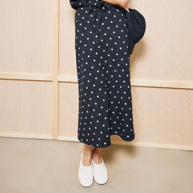 Armedangels | LENOVAA Satin Slip-Skirt | Dot