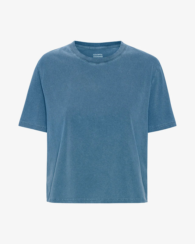Colorful Standard | BOXY CROP T-Shirt | Faded Indigo