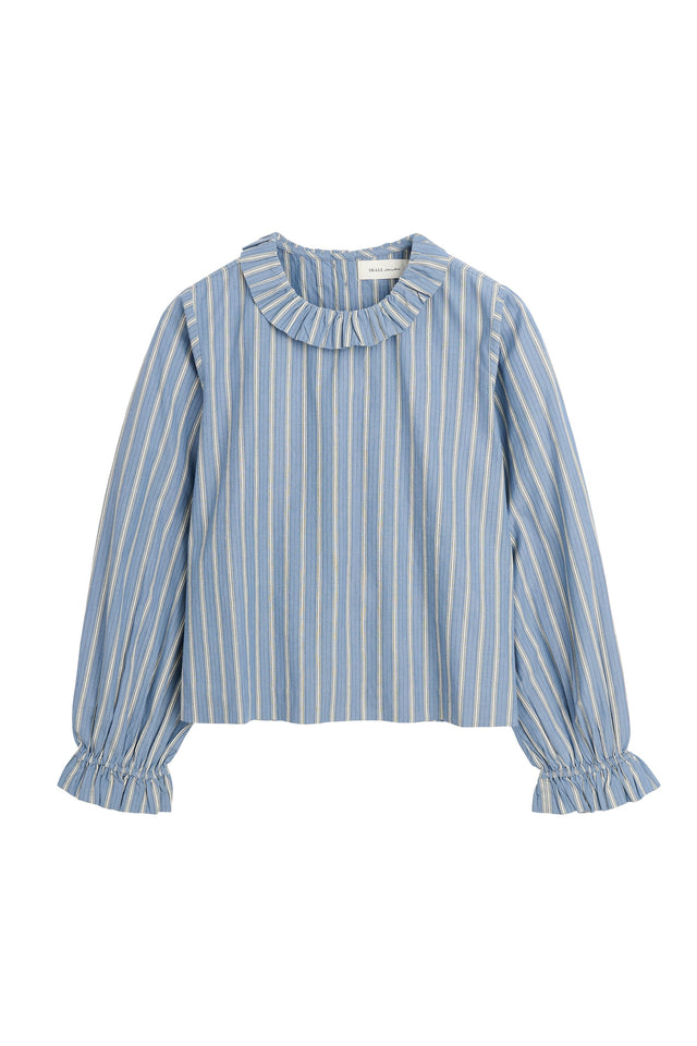 SKALL | Cornflower Blouse | Blue/black/white Stripe