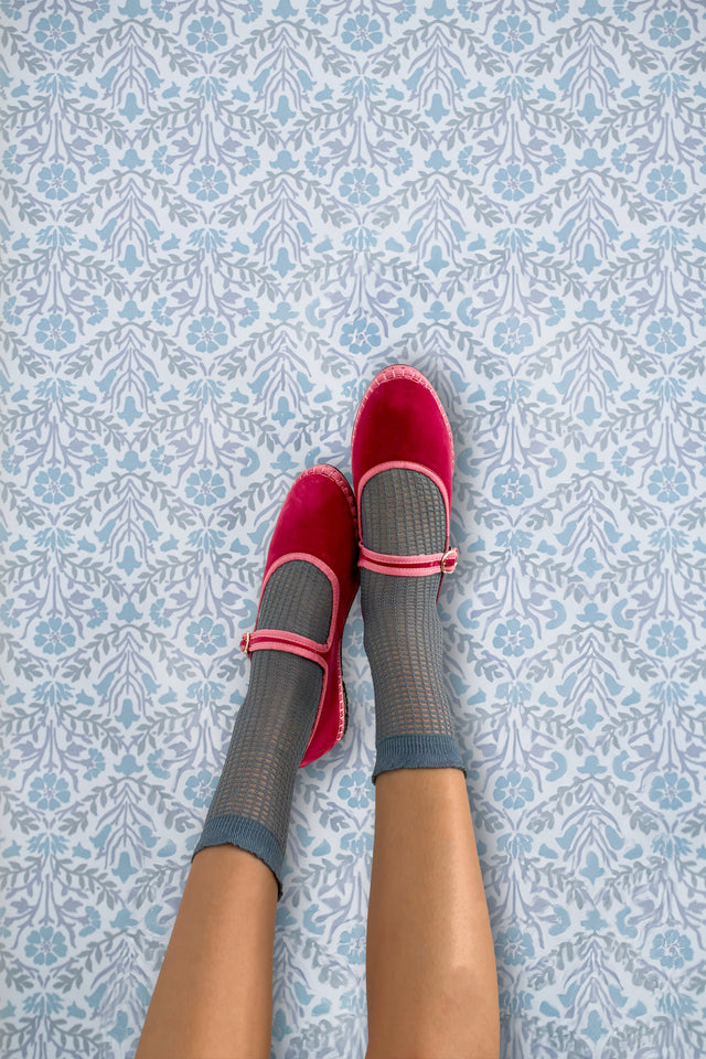 FLABELUS | Frances Velvet Pumps | Pink