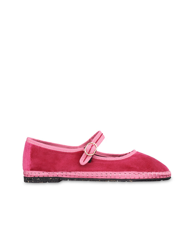FLABELUS | Frances Velvet Pumps | Pink