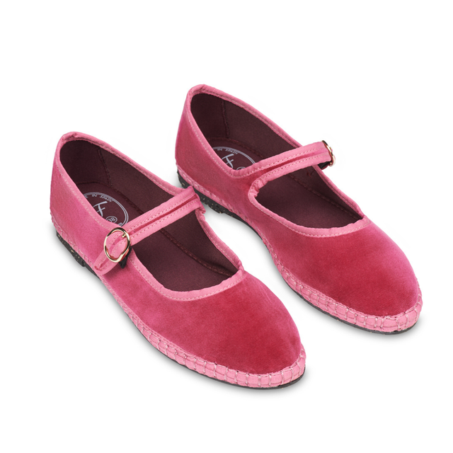 FLABELUS | Frances Velvet Pumps | Pink