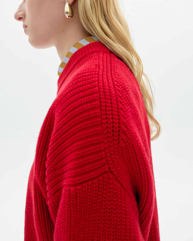 Thinking Mu | CARMEN Sweater | Red