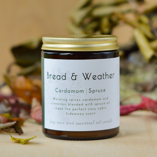 Bread & Weather | Cardamon Spruce | Soy Essential Oil Candle