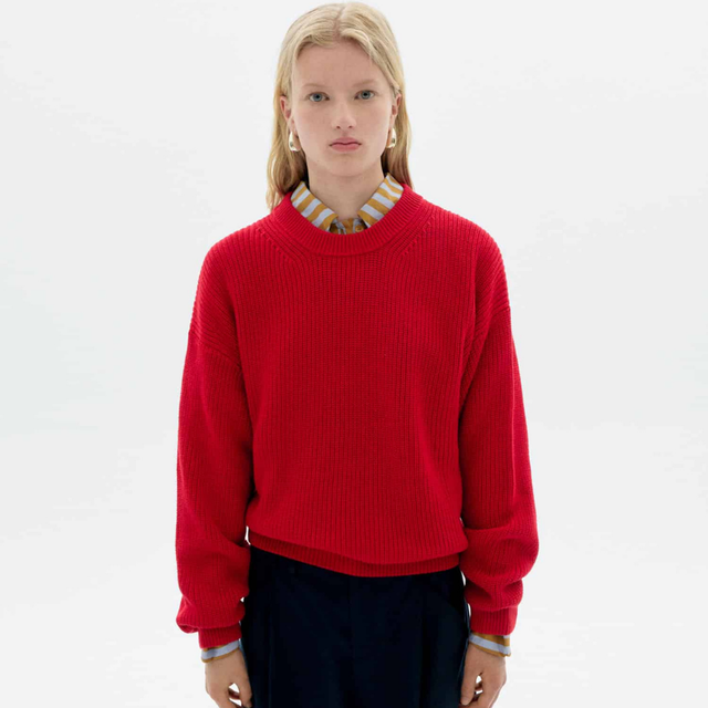Thinking Mu | CARMEN Sweater | Red