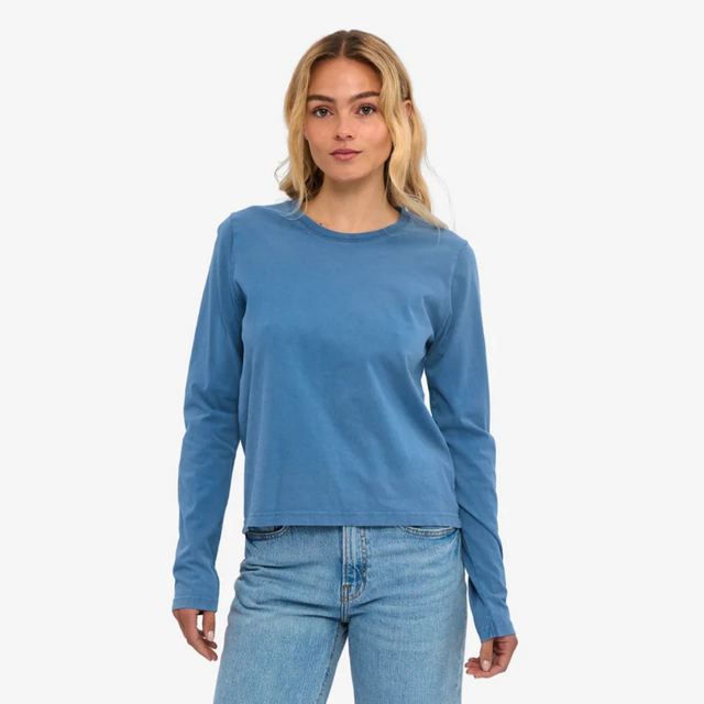 Colorful Standard | Organic Long Sleeved T-Shirt | Faded Indigo