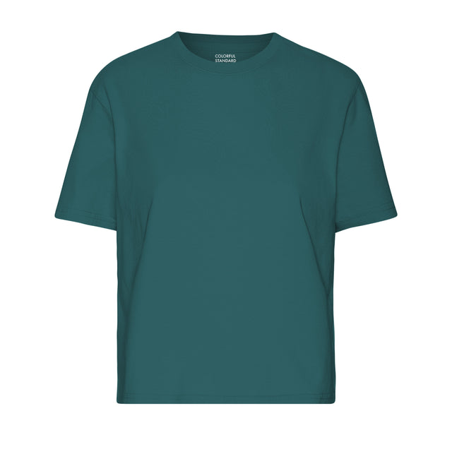 Colorful Standard |  BOXY CROP T-Shirt | Ocean Green