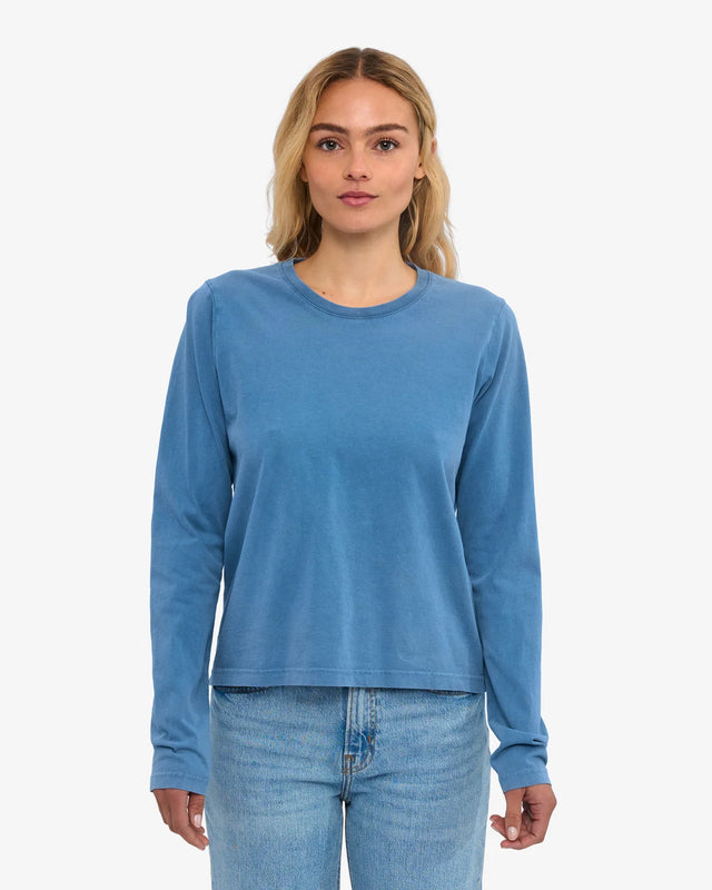 Colorful Standard | Organic Long Sleeved T-Shirt | Faded Indigo