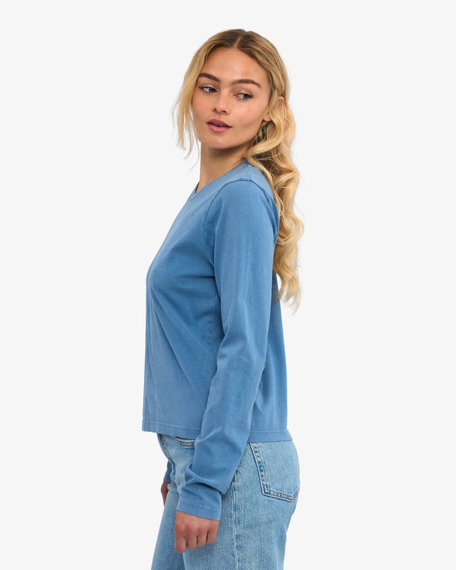 Colorful Standard | Organic Long Sleeved T-Shirt | Faded Indigo