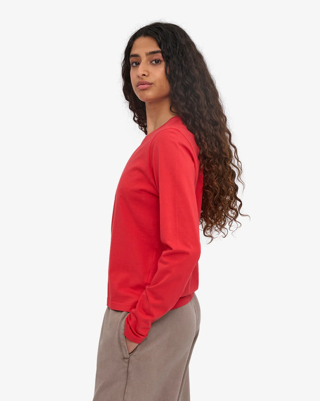 Colorful Standard | Organic Long Sleeved T-Shirt | Red Tangerine