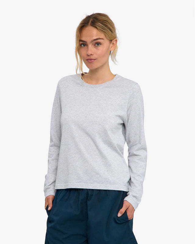 Colorful Standard | Organic Long Sleeved T-Shirt | Snow Melange