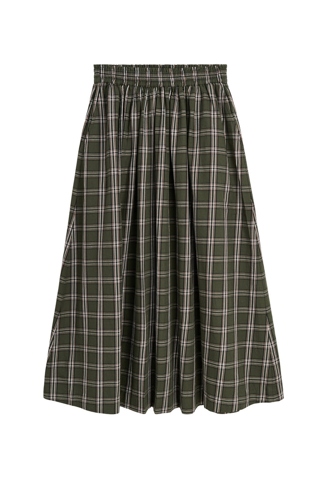Skall Studio  | DAGNY Skirt | Green & White Check