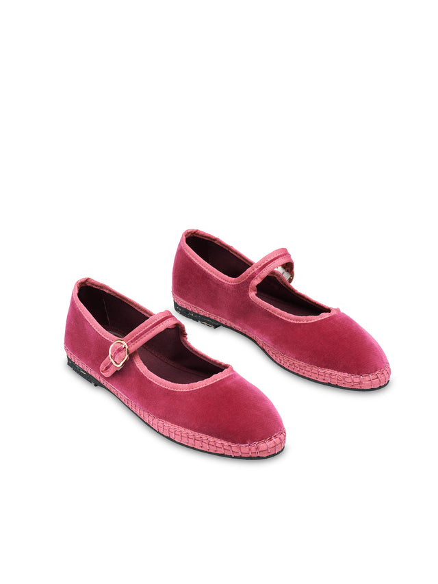 FLABELUS | Frances Velvet Pumps | Pink