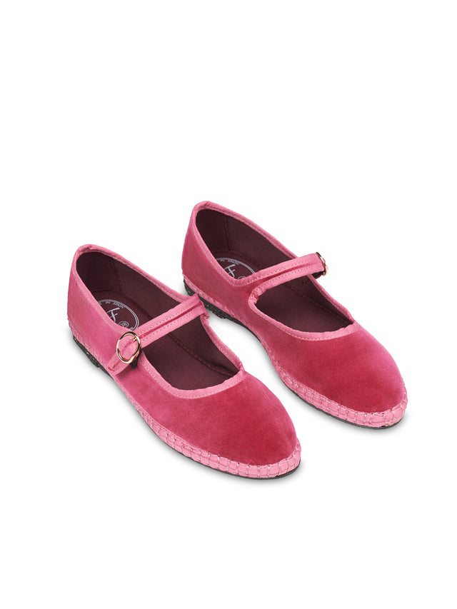 FLABELUS | Frances Velvet Pumps | Pink