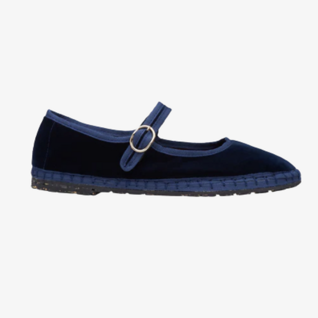 FLABELUS | MOLLY Velvet Pumps | Navy