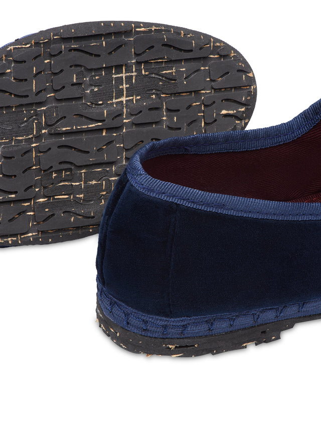 FLABELUS | MOLLY Velvet Pumps | Navy