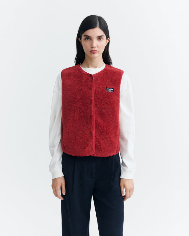Thinking Mu | JAY Vest | Pale Red